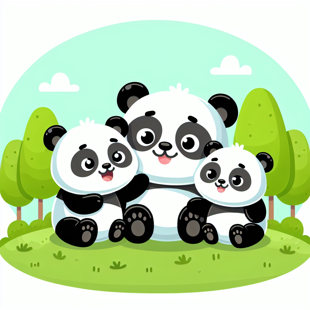 Charming Panda Family Diamonded Painting Kits