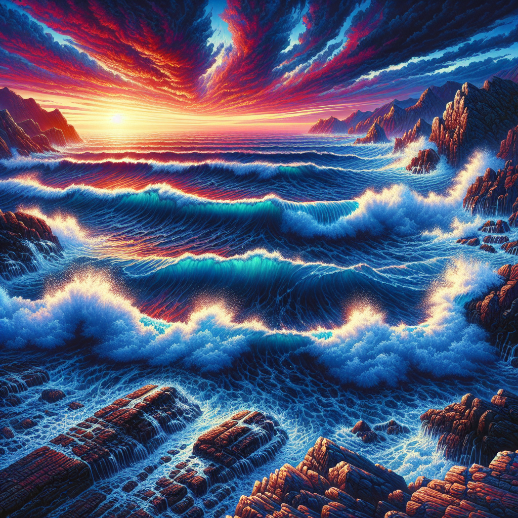 Dramatic Ocean Waves Diamond Painting
