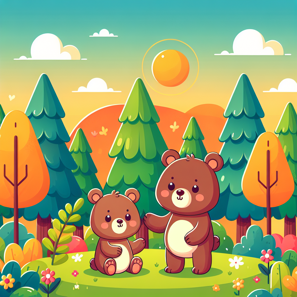 Cuddly Bears In The Forest Paint By Color