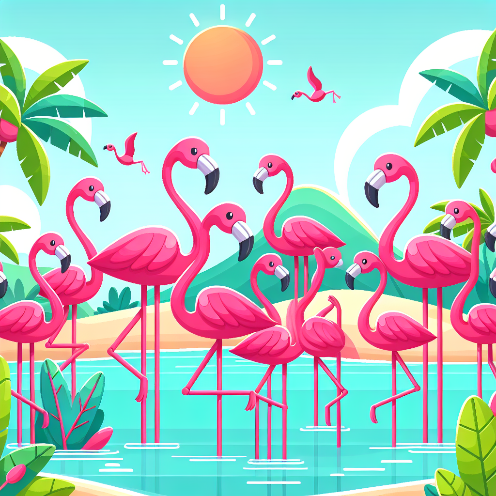 Flamingo Lagoon Party Paint By Diamonds Art