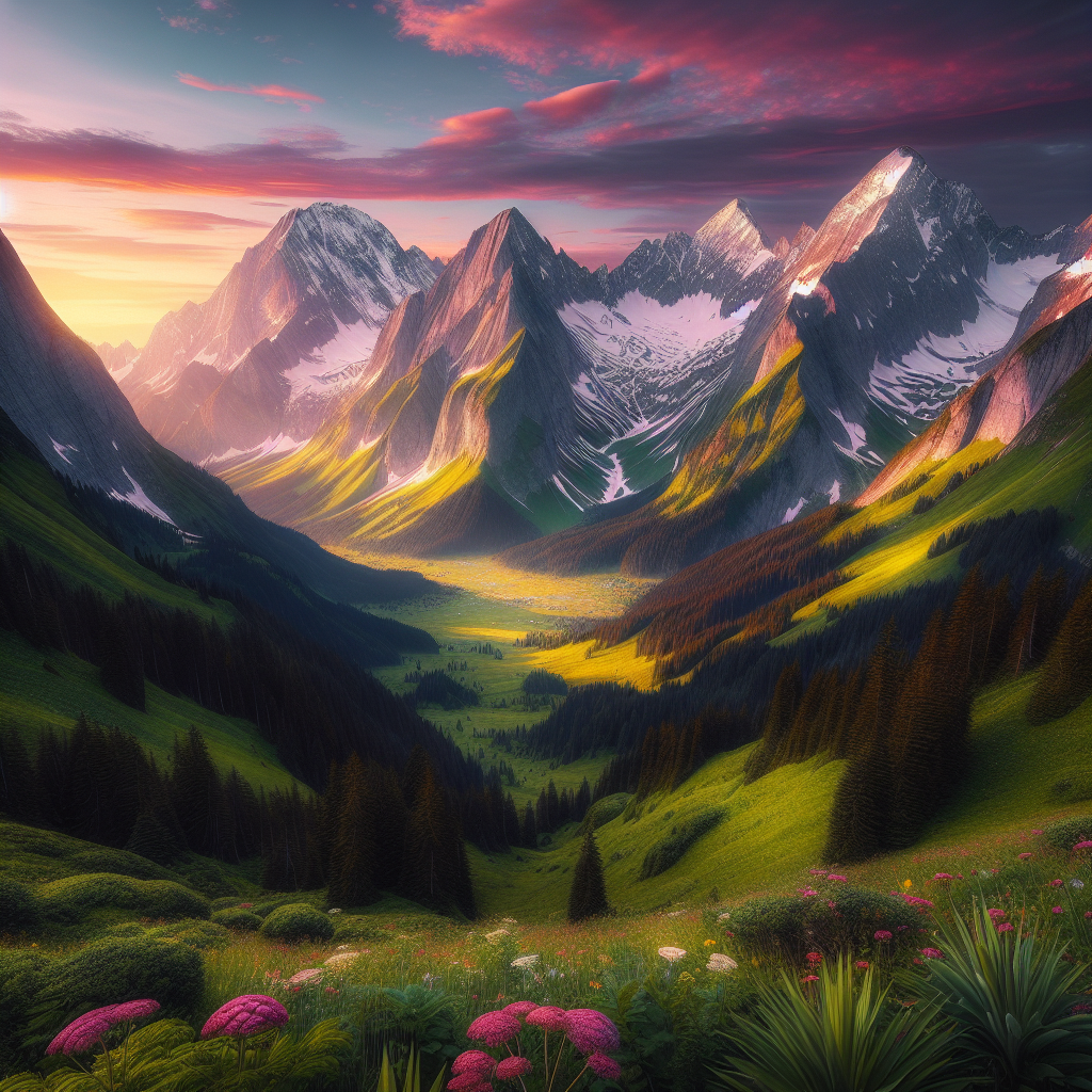 Mystic Alpine Glow Paint By Diamonds Kits