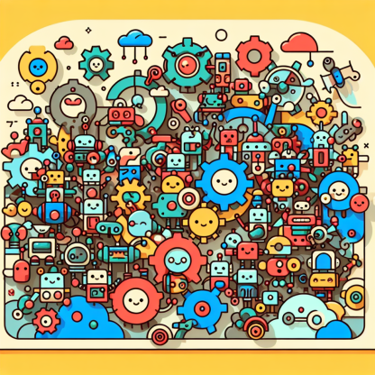 Playful Robot Squad Paint By Diamond