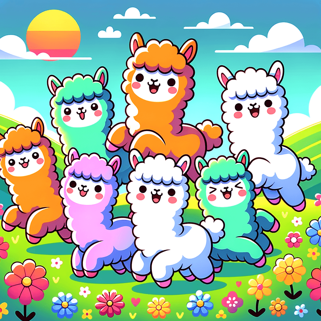Adorable Alpacas In Action Diamond Painting