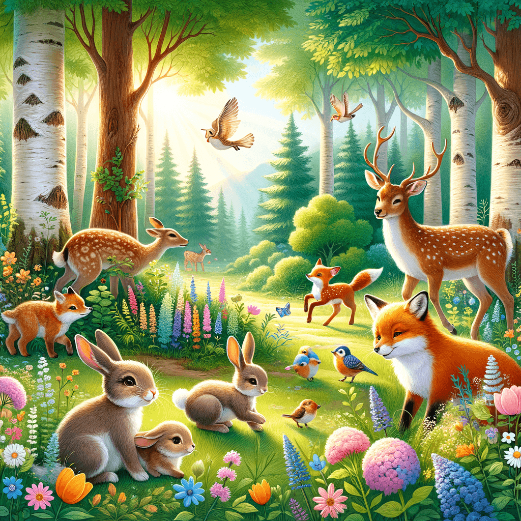 Cute Woodland Animals Paint By Diamond