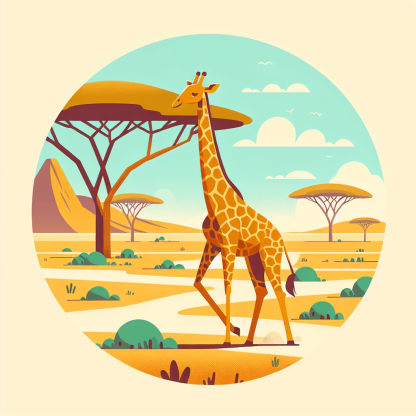 Giraffe's Great Journey Paint By Diamonds