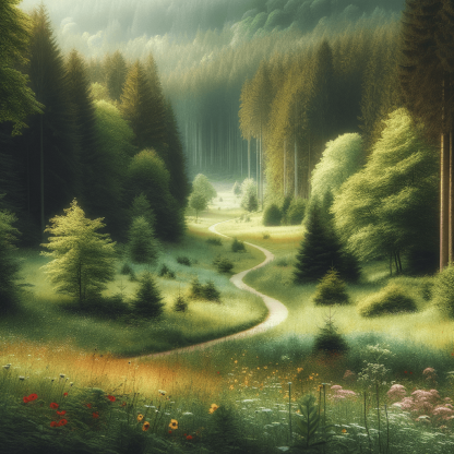 Charming Woodland Path Paint By Diamonds Art