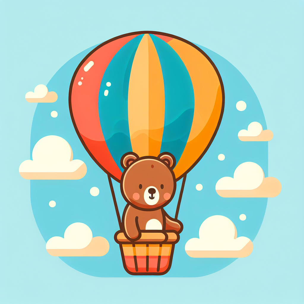 Ballooning Bear Voyage Paint By Diamond
