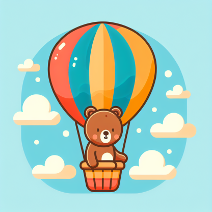 Ballooning Bear Voyage Paint By Diamond