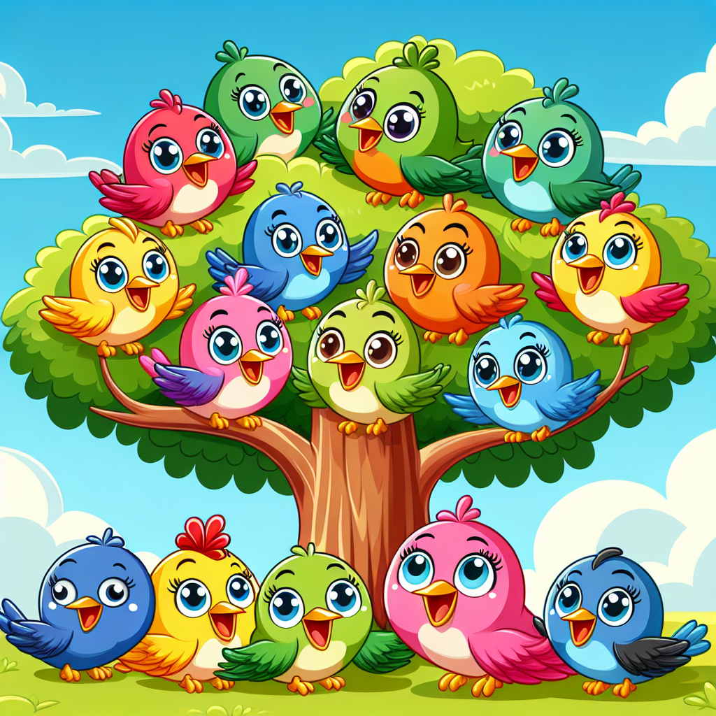 Chirpy Bird Symphony Paint By Color