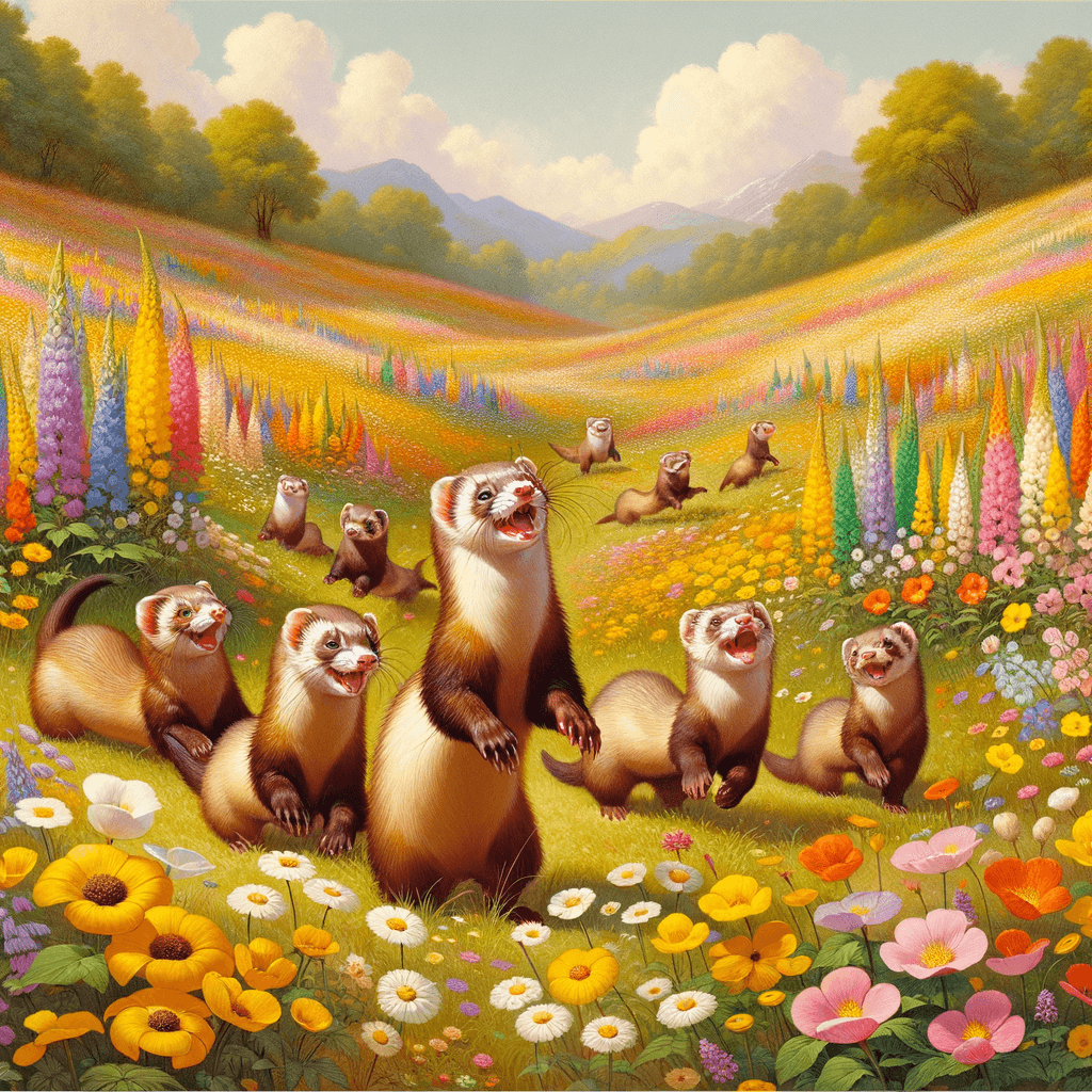 Gentle Ferret Frolic Diamond Painting