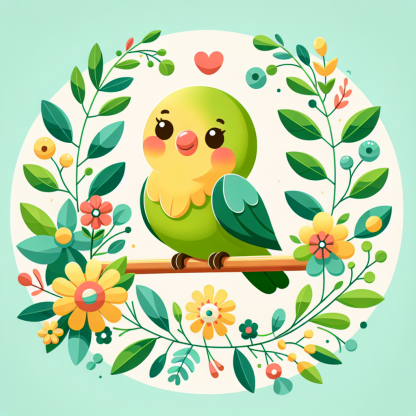 Lovely Lovebird Painting Diamond Kit
