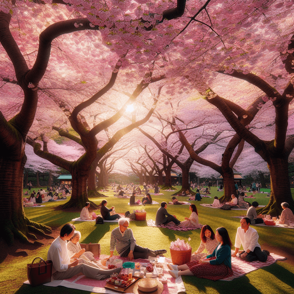 Hanami Cherry Blossom Festival - Tokyo, Japan Diamond Painting
