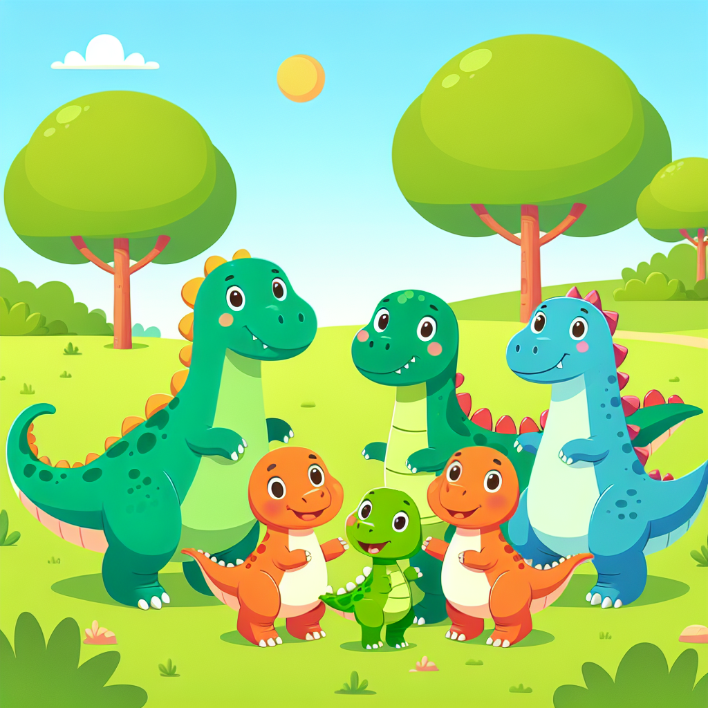 Cheerful Dino Family Paint By Diamonds