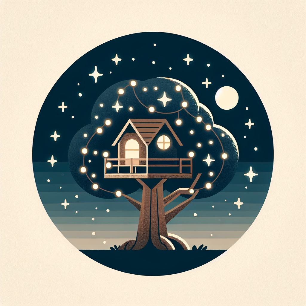 Twinkling Treehouse Night Paint By Diamond