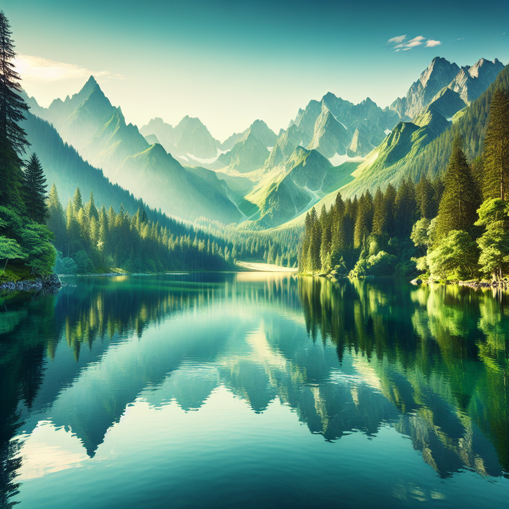 Harmonious Mountain Lake DIY Paint By Diamonds