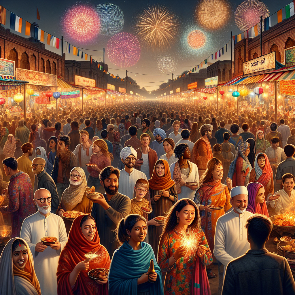 Diwali Night Market - Delhi Paint By Diamond