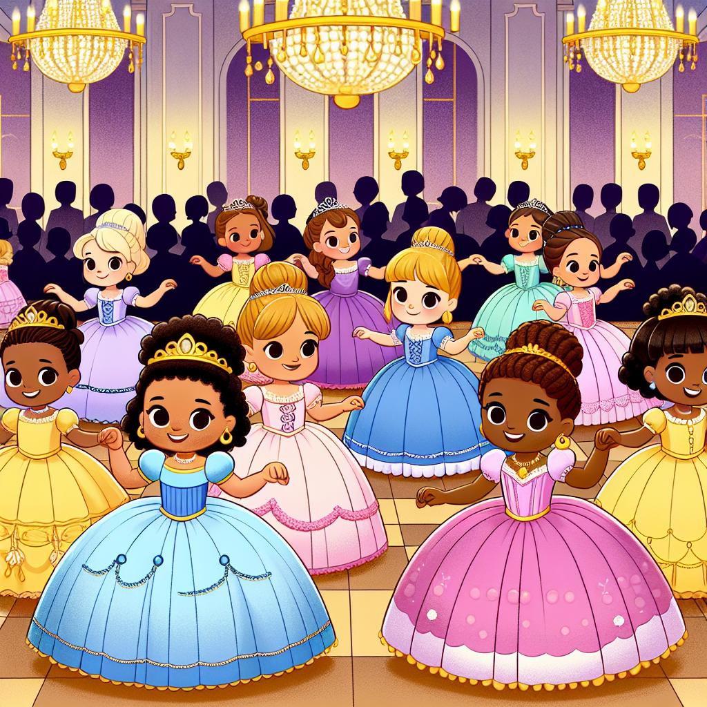 Princesses At The Royal Ball Paint By Diamonds