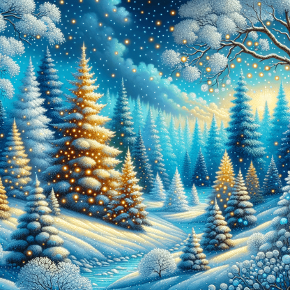 Christmas Wonderland Scene Paint By Diamonds Kits