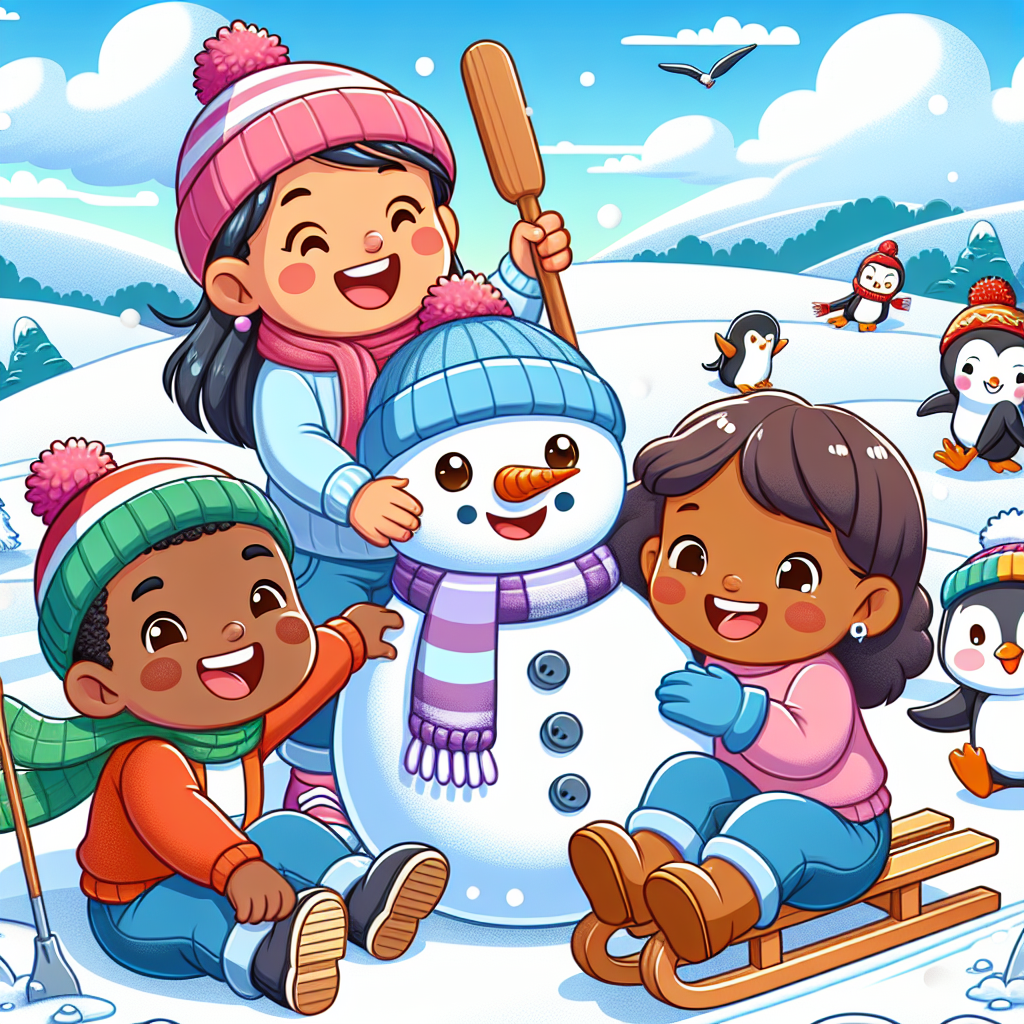 Playful Snowy Friends Paint By Color