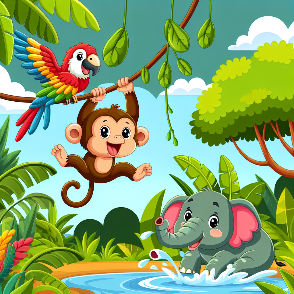 Festive Jungle Party Painting Diamond Kit