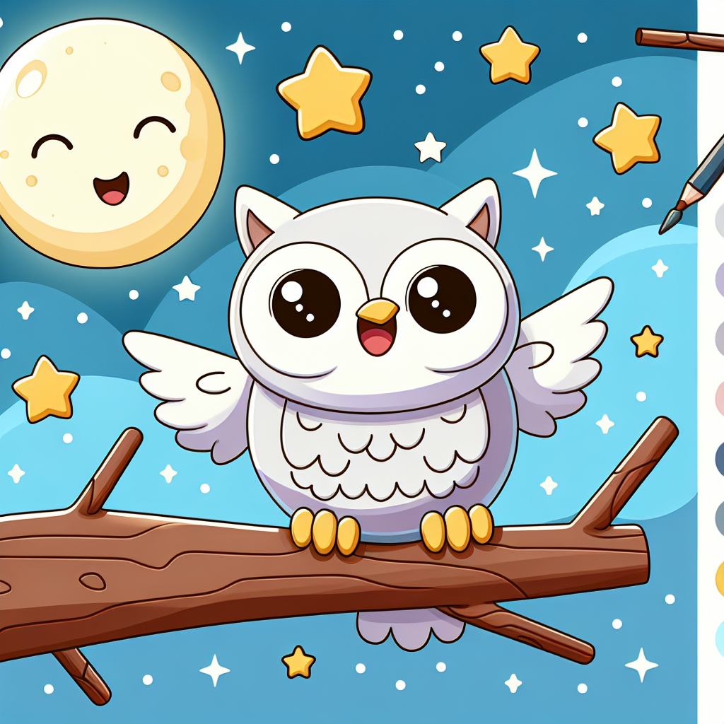 Jolly Little Owl Paint By Color