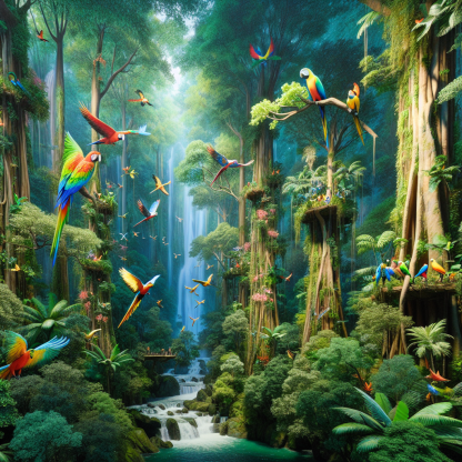 Tropical Rainforest Echoes Paint By Diamonds