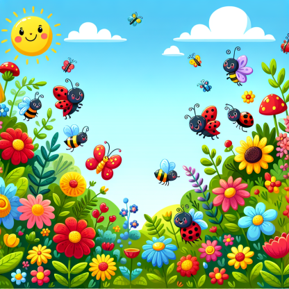 Lively Garden Creatures Paint By Diamonds Art