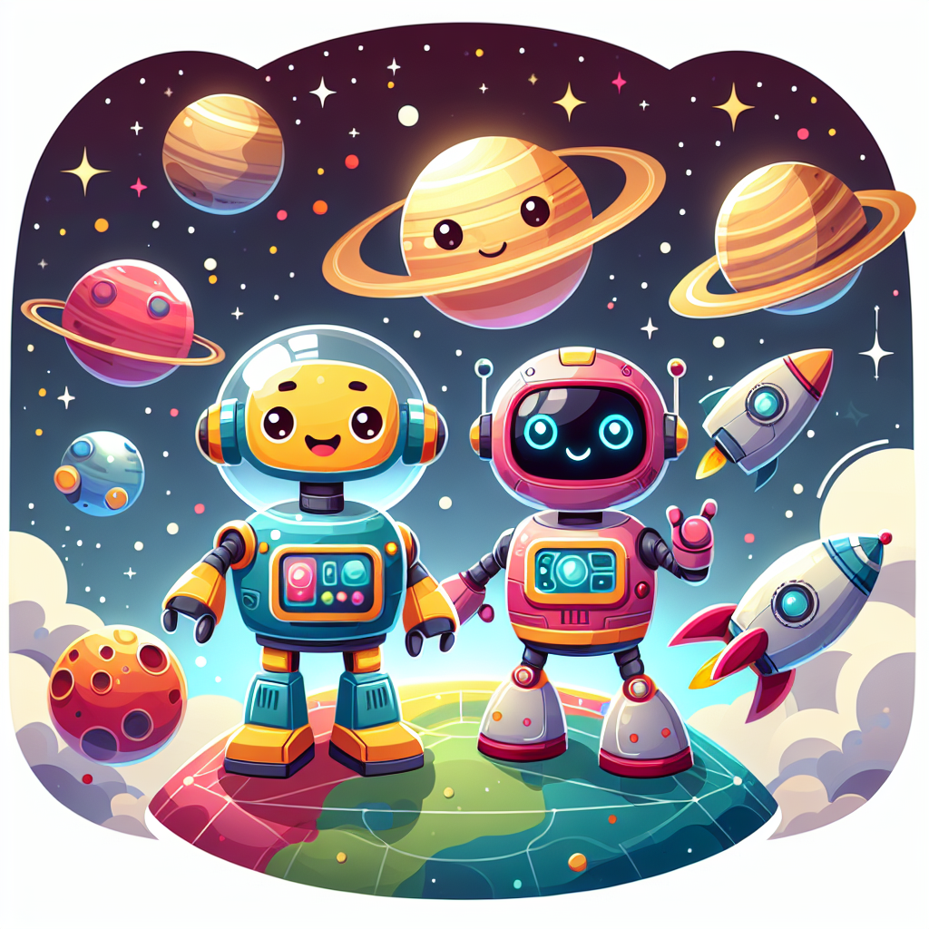 Cosmic Robot Explorers Paint By Diamonds Art