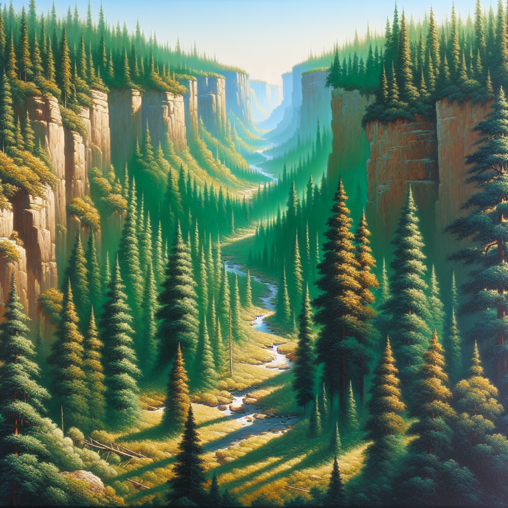 Epic Forest Canyon Painting Diamond Kit