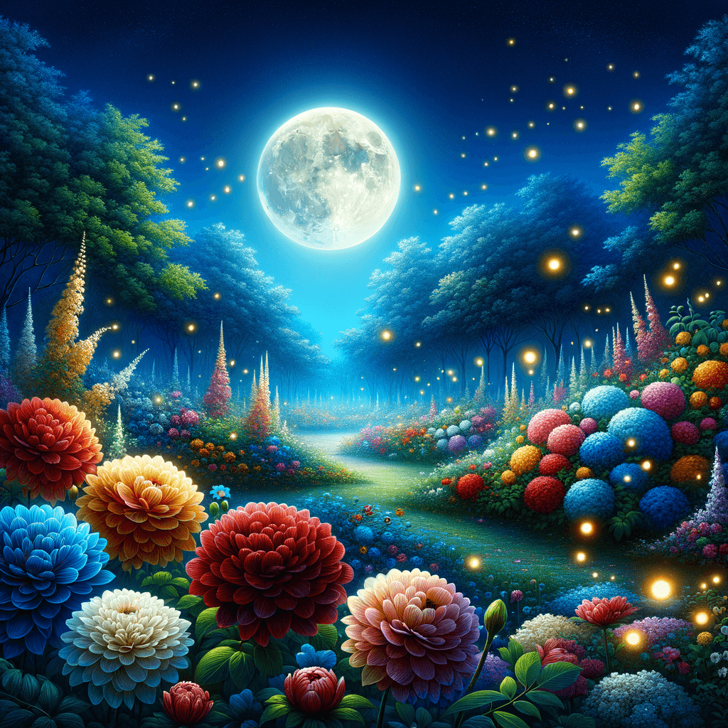 Enchanting Moonlit Garden Paint By Diamonds Art