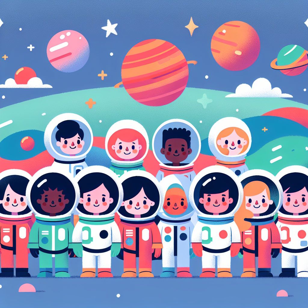 Playful Space Mission Paint By Diamonds Art