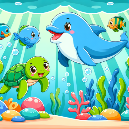 Lovely Ocean Friends Paint By Diamonds Art