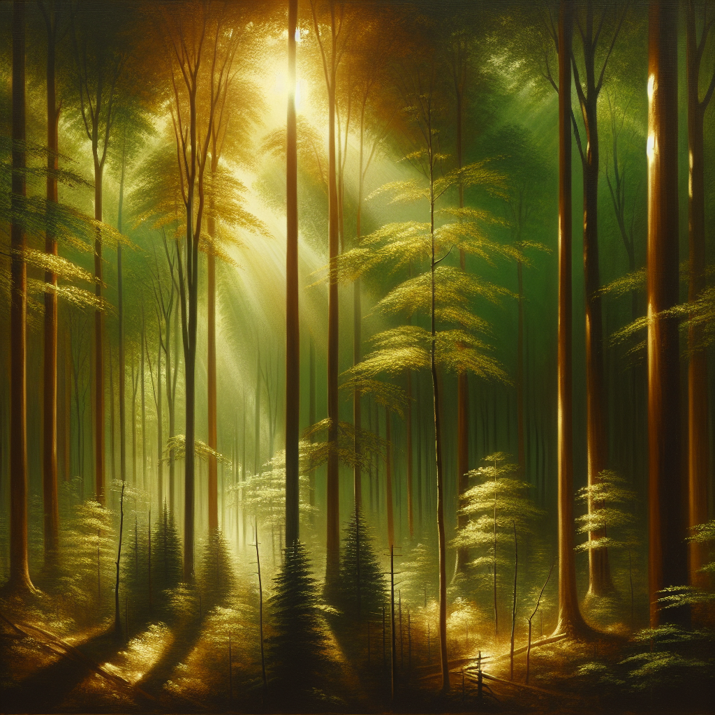 Sunlit Forest Hideaway Paint By Diamond