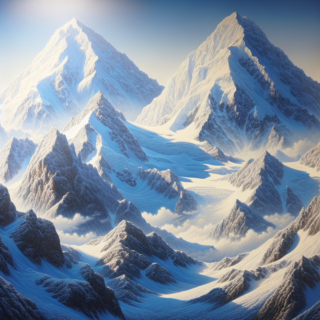 Ethereal Snow-Capped Peaks Painting Diamond Kit