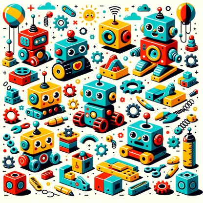Funky Robot Revolution Painting Diamond Kit