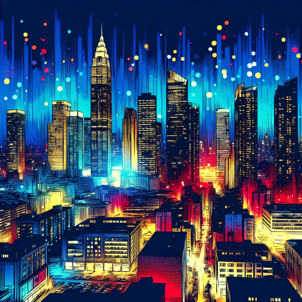 Bright City Nights Painting By Diamonds Kit
