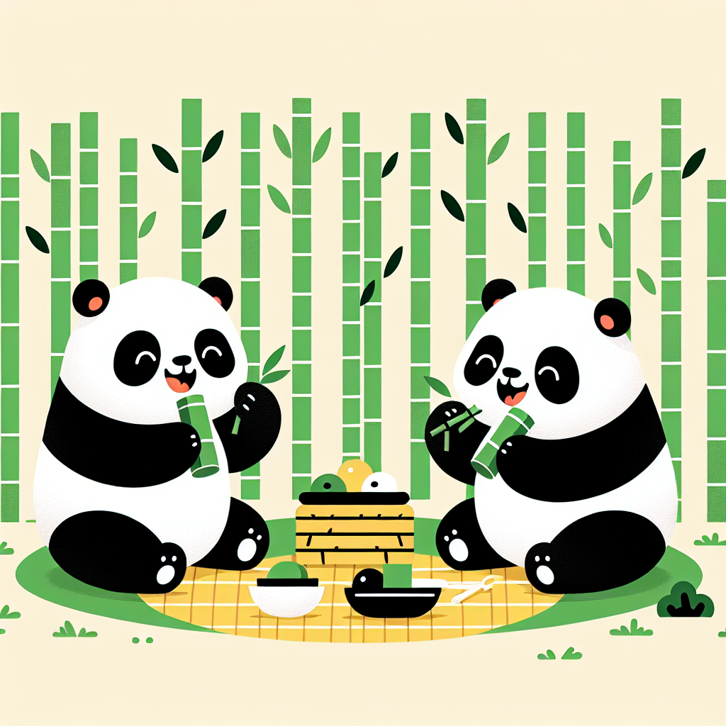 Panda Picnic Party Diamond Painting
