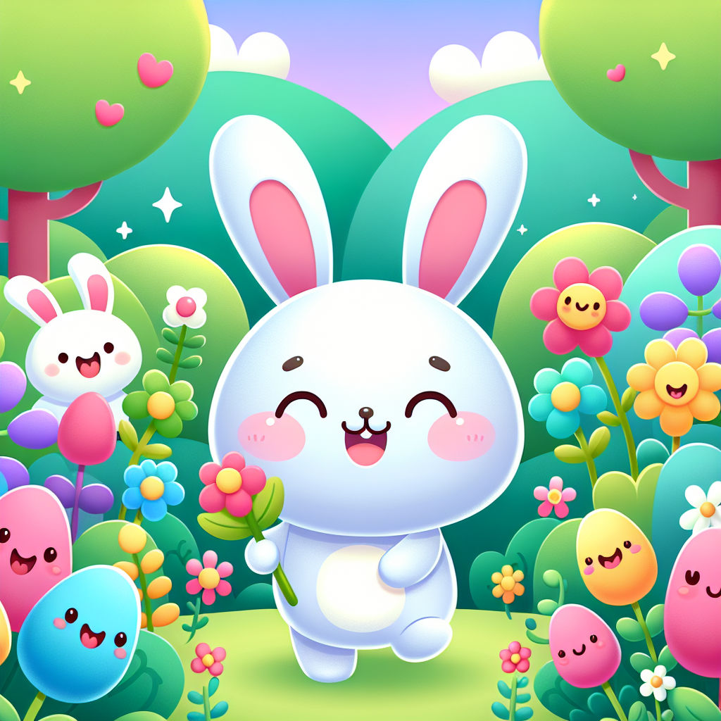 Adorable Bunny In Wonderland Painting By Diamonds Kit