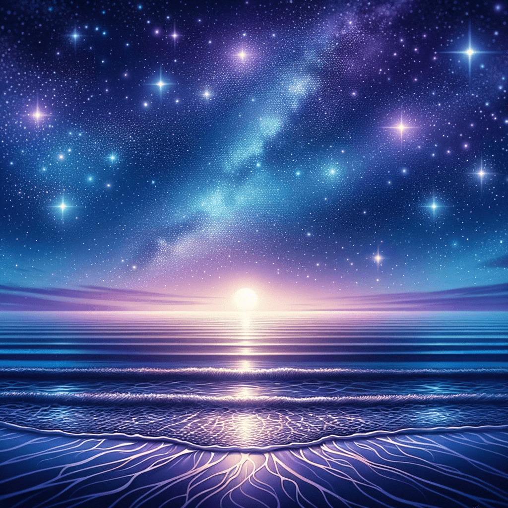 Starry Night Over The Ocean Paint By Diamonds Kits