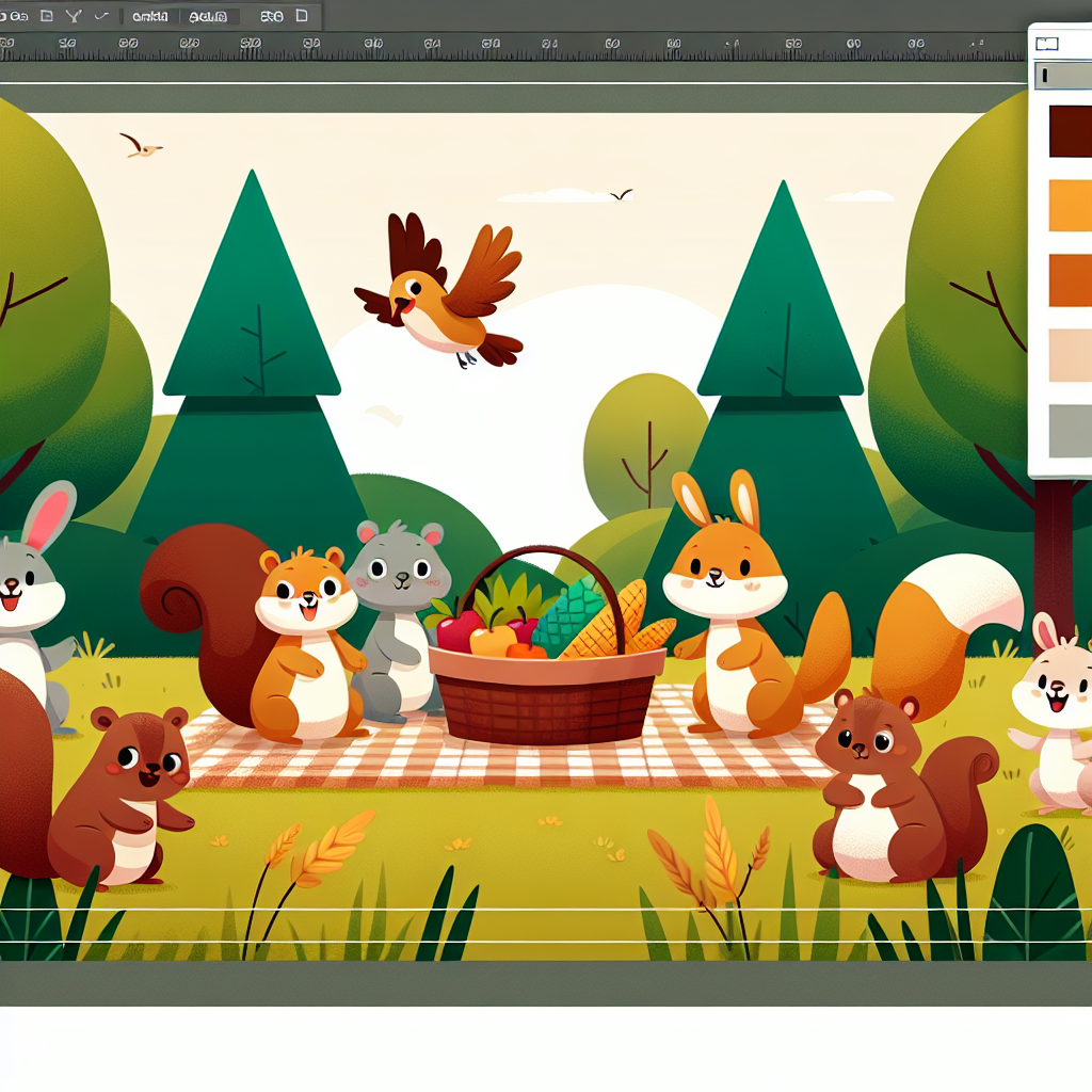 Forest Creatures Picnic Painting Diamond Kit