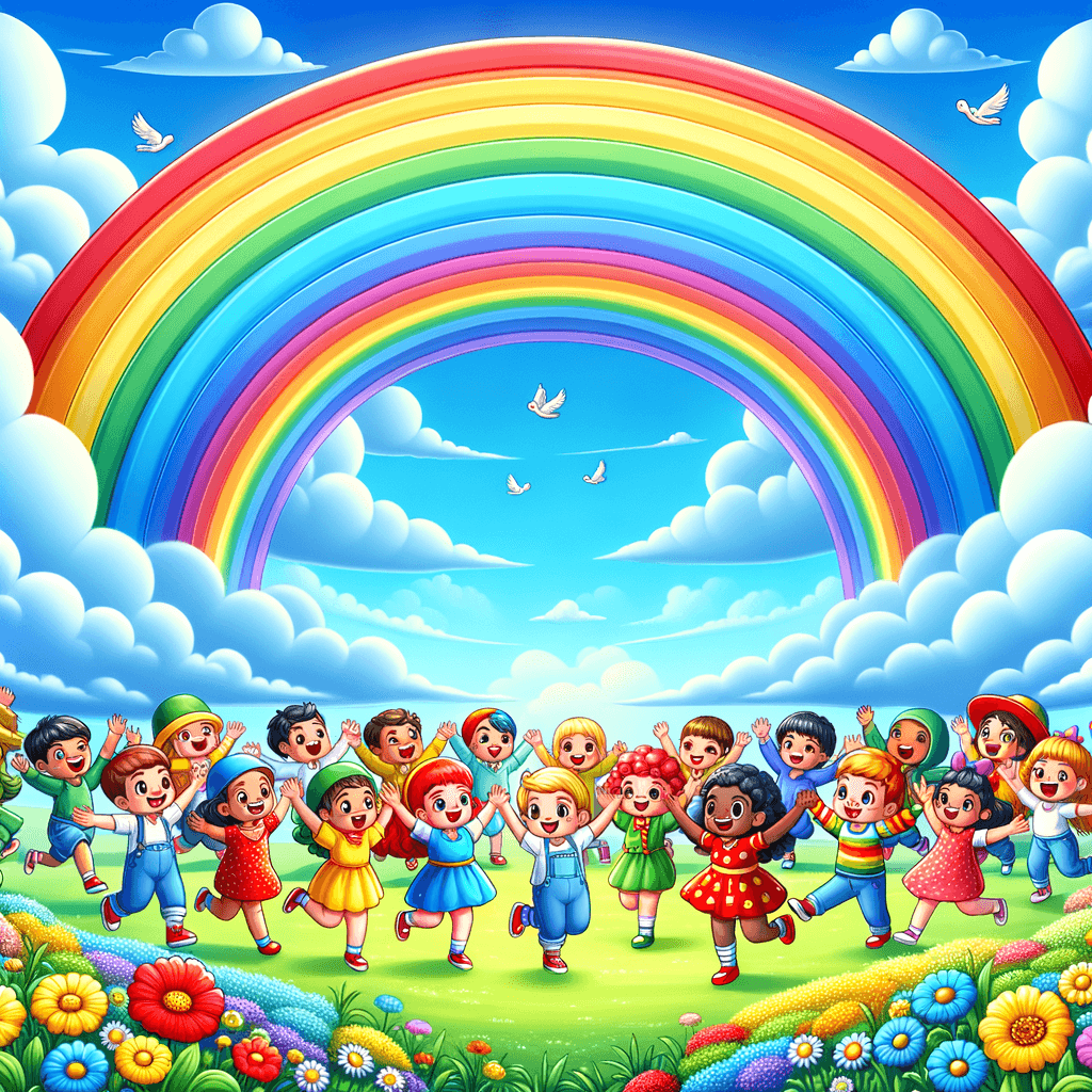 Cheerful Rainbow World Paint By Diamonds Art