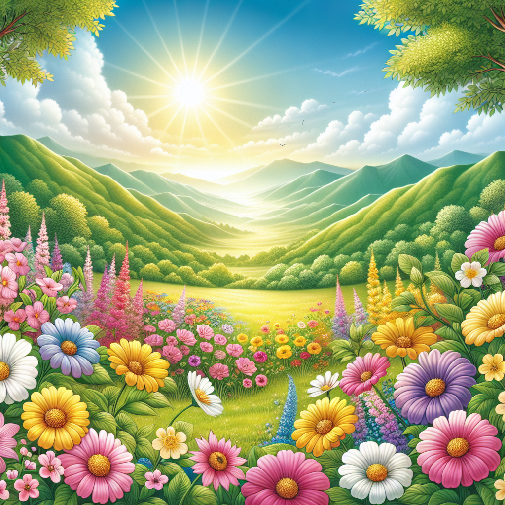 Blooming Spring Landscape Paint By Diamond