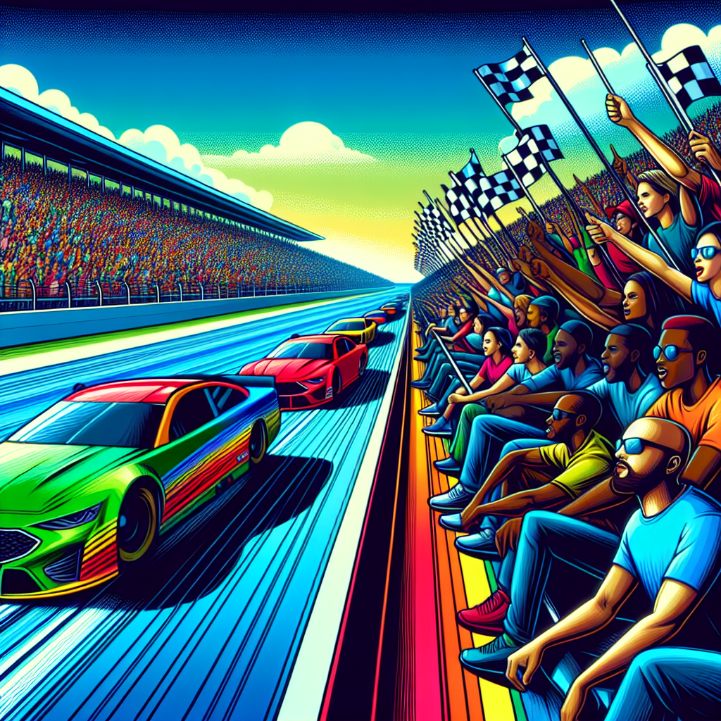 Dynamic Race Day Excitement Paint By Color