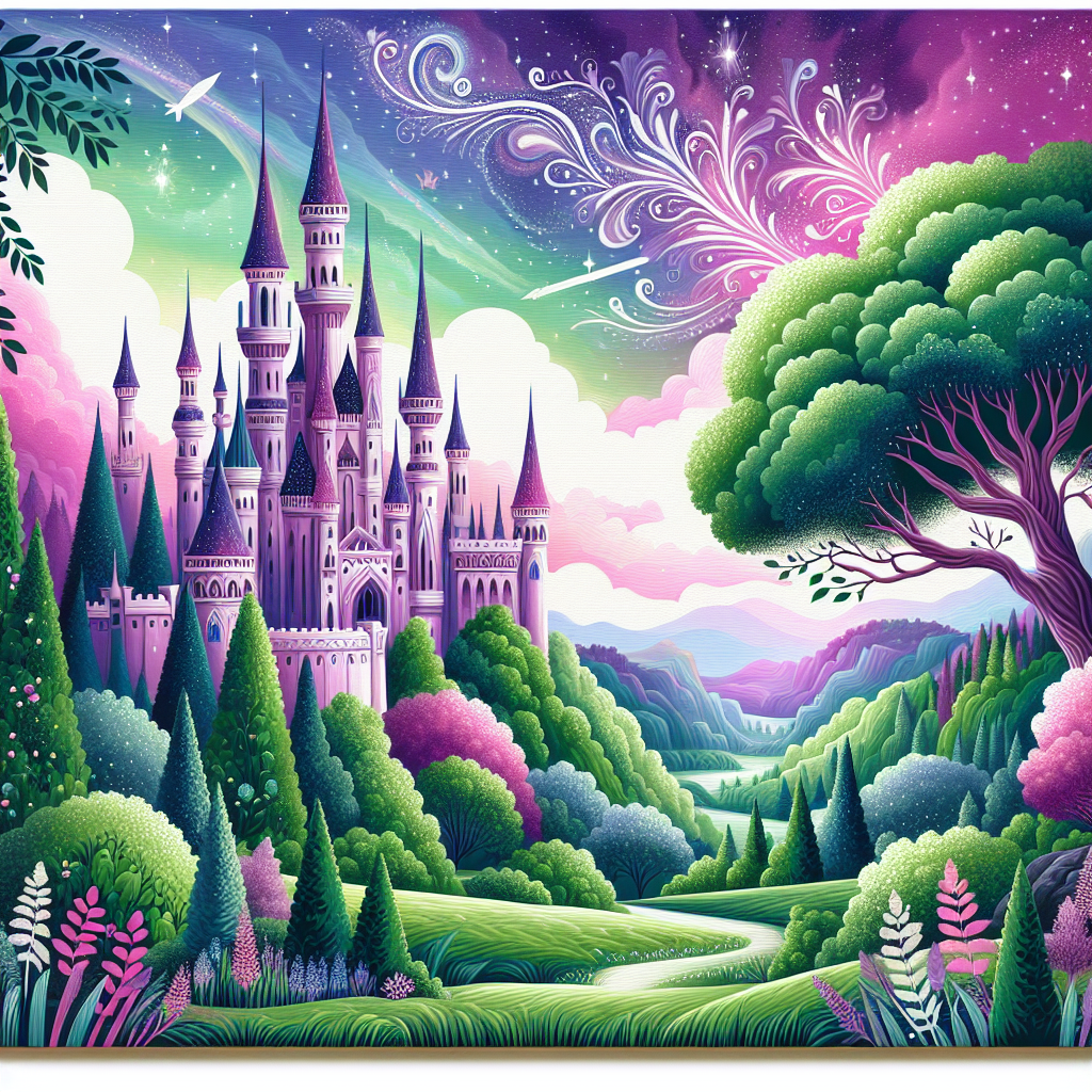 Fantasy Castle Landscape Paint By Diamonds Art