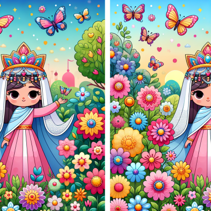 Princess In A Magical Garden Paint By Color