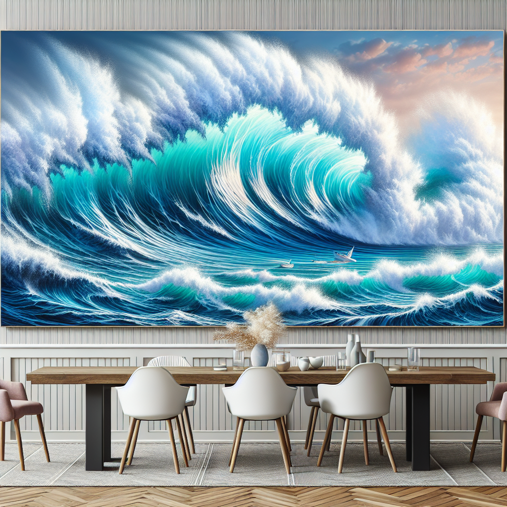 Vivid Ocean Wave Dance Diamond Painting