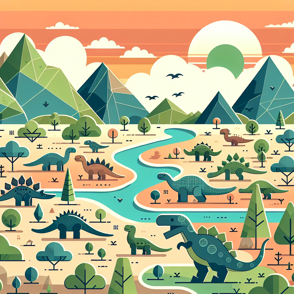 Dino Discoveries At Sunset Diamond Painting