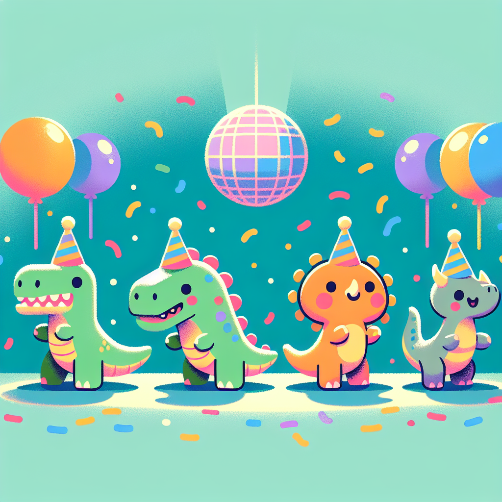 Dazzling Dino Dance Party Diamonded Painting Kits