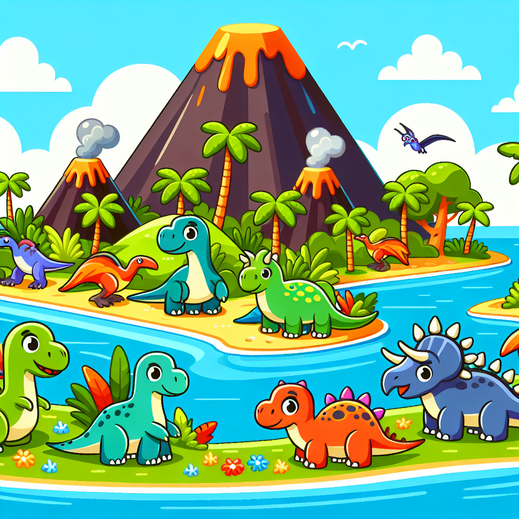 Super Fun Dinosaur Island Paint By Diamonds