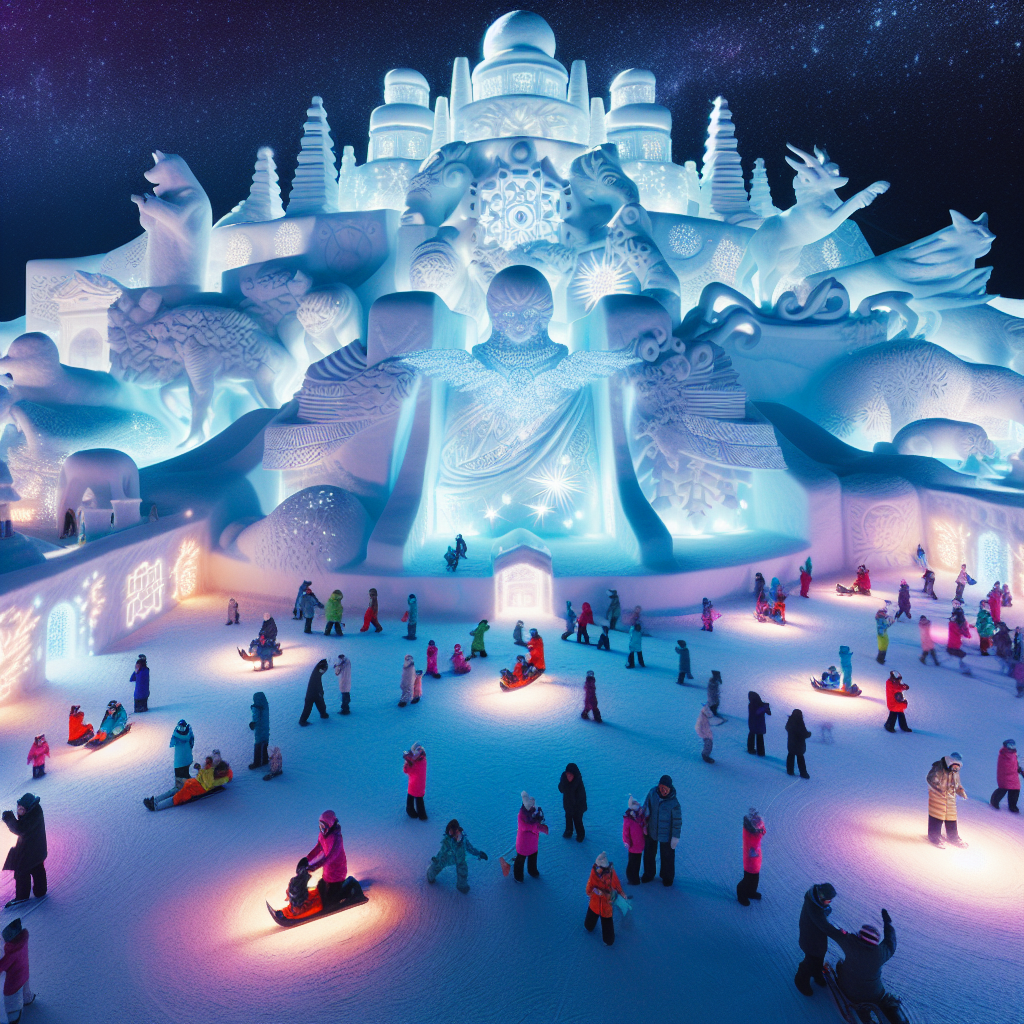 Snow Sculpture Festival Paint By Diamonds